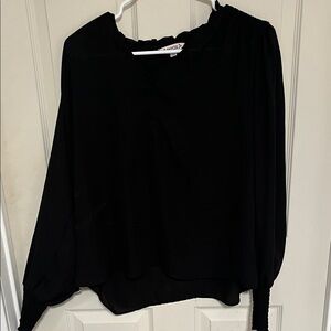 Black Women's Long-Sleeve Blouse - Nanette Lepore XL